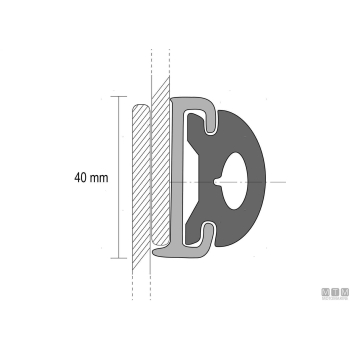 Giunto profilo u nero 