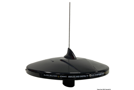 Glomex Antenna TV Talitha nera con DAB 