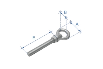 Golfari con dado e rondella, Inox 316, 8x40mm