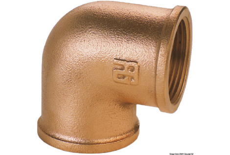 Gomito 90° F-F in bronzo 2" 1/2 
