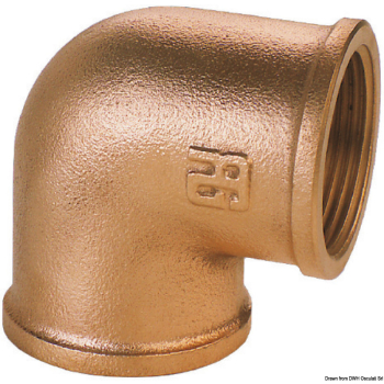 Gomito 90° F-F in bronzo 2" 