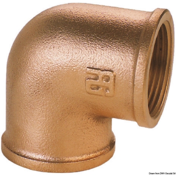 Gomito 90° F-F in bronzo GUIDI-17.560.01