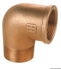 Gomito a 90° M-F in bronzo 1/4" 