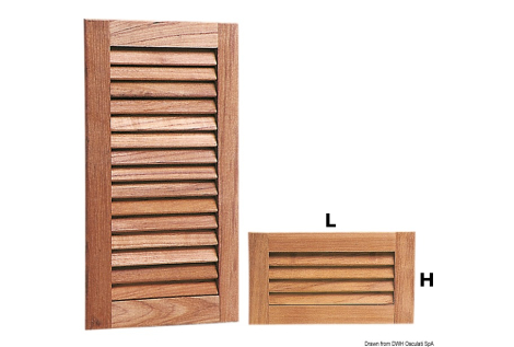 Griglia aereazione teak 228x400 mm 