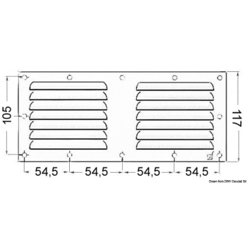 Griglia areazione 128 x 232 mm + antizanzare 