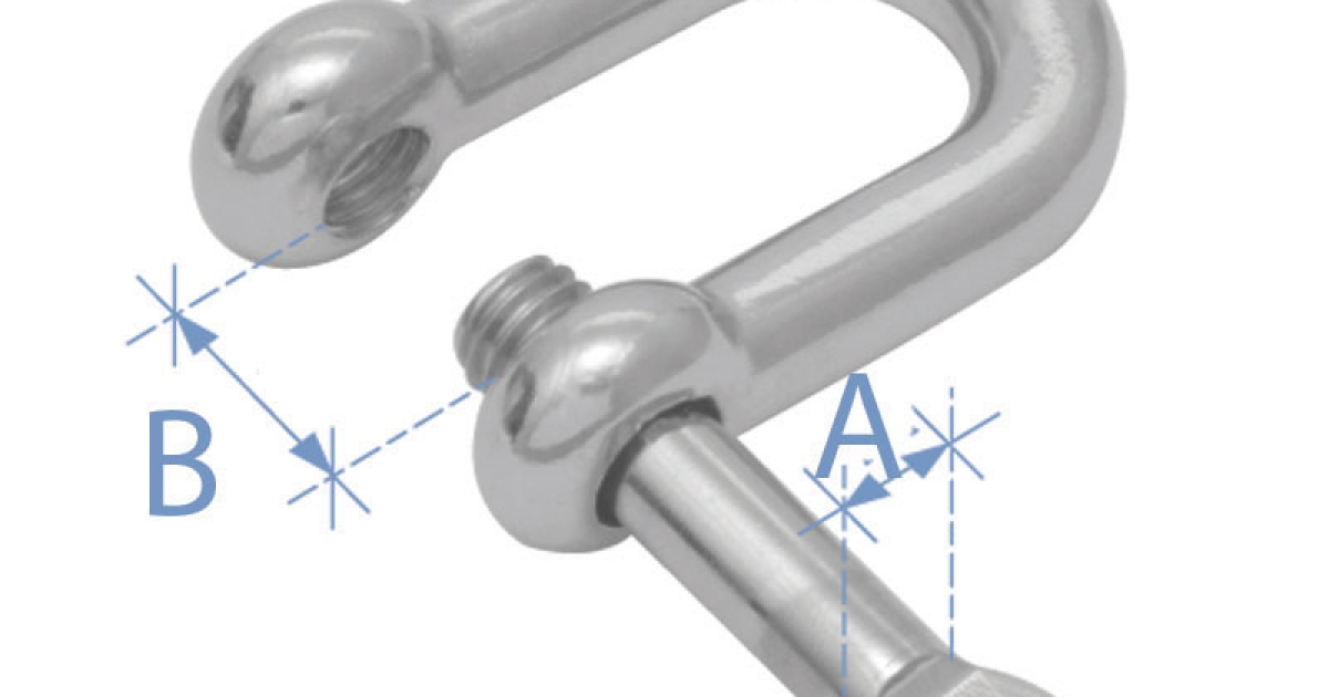 Grillo In Acciaio Inox V4A 90° - 4mm Con Perno, Portata 145kg, Per Sollevamento E Nautica - Foto 3