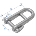 Grillo a scatto con perno di chiusura e traversino, acciaio inox AISI 316, Diam. 5mm