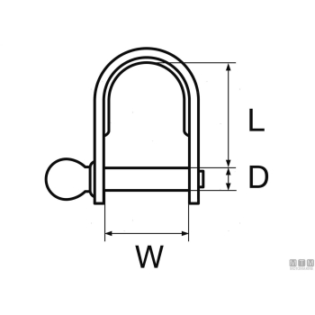 Grillo dritto hs largo d4mm l20mm inox