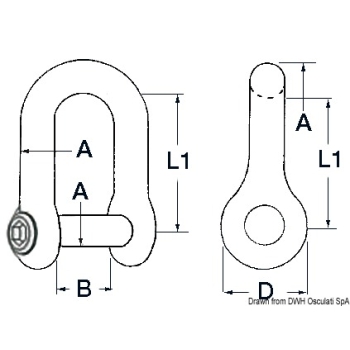 Grillo inox per ancore 6 mm 