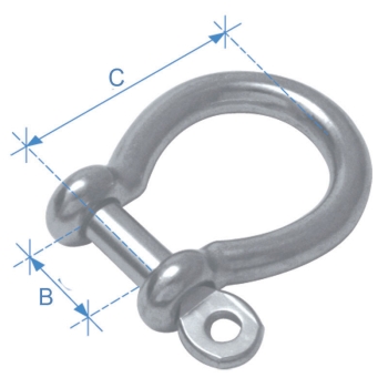 Grillo per ancora ad Omega, zincato, Diam. 12mm