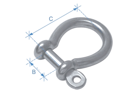 Grillo per ancora ad Omega, zincato, Diam. 12mm