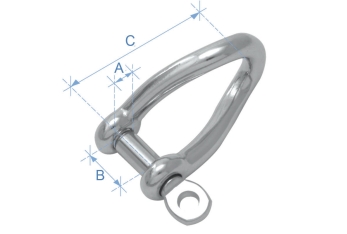 Grillo ritorto, acciaio inox AISI 316, Diam. 6mm