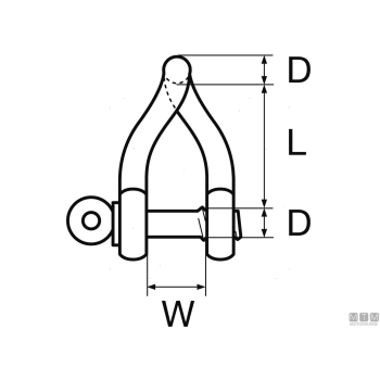 Grillo torto d5mm inox<