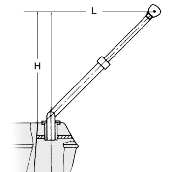 Gruetta telescopica lega leggera max 280 kg 