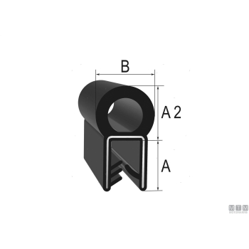 Guarnizione t-lok co-extruded 6mm 15m< 