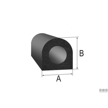 Guarnizione t-lok dee 9mm 3m nero 15m< 