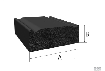 Guarnizione t-lok rib 12mm 3m nero 15m< 