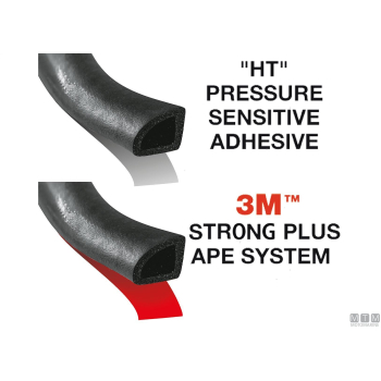 Guarnizione trim-lok delta rubber adesivo 3m 15 m