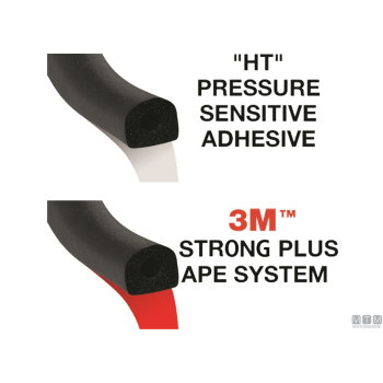 Guarnizione trim-lok do rubber 9 mm adesivo 3m nero 15 m