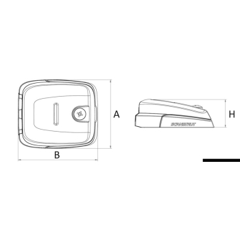 Horizontal Deck Seal nero in plastica doppio cavo 