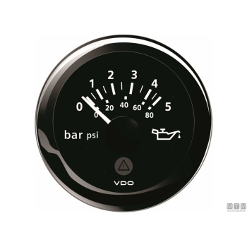 Indicatore pressione olio vdo 30b black 