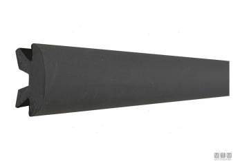 Inserto parabordo alu 37 nero 12m 