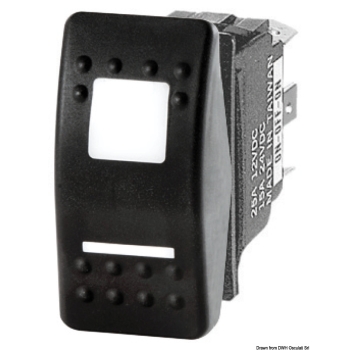 Interruttore a bascula impermeabili IP56 Marina R II doppio LED-14.298.01