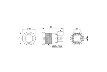 Interruttore a led bianco on-off