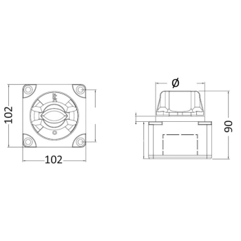 Interruttore/deviatore per batterie 550A ON-OFF 