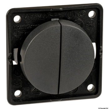 Interruttore doppio bianco 