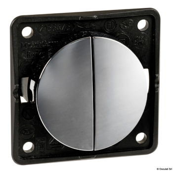 Interruttore doppio bianco 