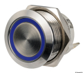 Interruttore FLAT inox ON-OFF 12/24 V blu 