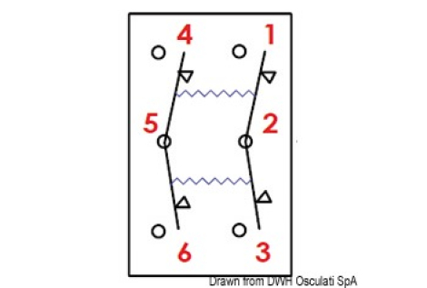Interruttore Marina R II (ON)-OFF-(ON) 
