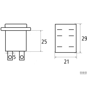 Interruttore on-off-on rosso 6t 20a< 