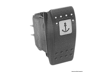 Interruttore ON-ON 2 led rossi 12 V 