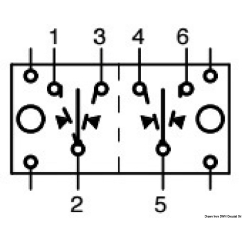 Interruttore (ON)-OFF-(ON) 12 V 
