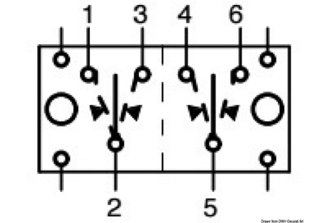 Interruttore (ON)-OFF-(ON) 12 V 