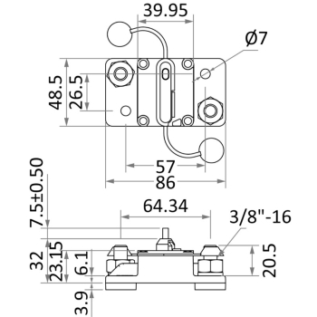Interruttore termico stagno 150 A 
