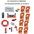 Kit Completo Dotazioni di Sicurezza Entro 12 Miglia 8 persone e Zattera