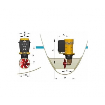 Kit Completo Elica di Prua Vetus BOW 60 Kgf 12V