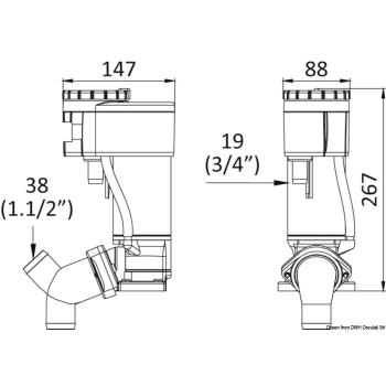 Kit elettrificazione 12V per WC manuale 