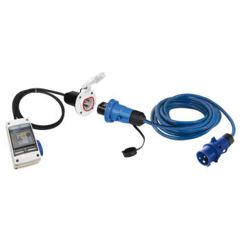 Kit quadro elettrico 10A con presa Cruiser nera inox 