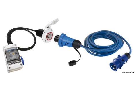 Kit quadro elettrico 16 A con presa Cruiser nera 