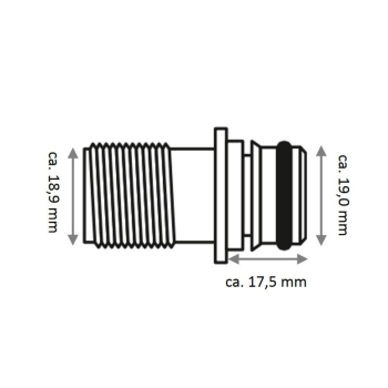 Kit racc. 1/2' qest diritto 2pz