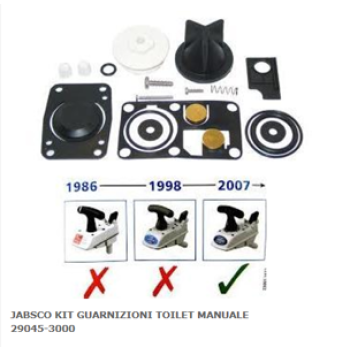 Kit ricambi toilet Jabsco manuale 29045-3000