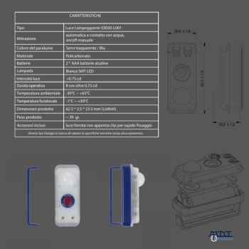 Kit Salvagente Autogonfiabile Air Bag Smart 150N + Luce - Veleria San Giorgio