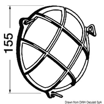 Lampada stagna ottone cromato 