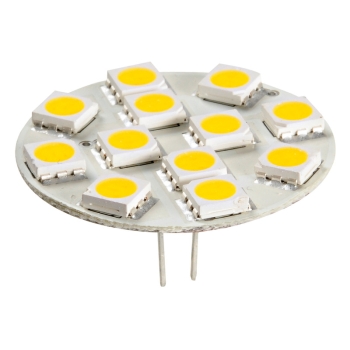 Lampadina 12 LED G4 Ø 30 mm attacco posteriore 