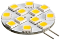 Lampadina 12 LED G4 Ø 30 mm attacco posteriore 