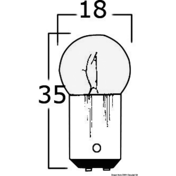 Lampadina bipolare 12 V 5 W 